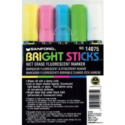 BRIGHT STICKS MARKERS WET FLUORESCENT PQT.5