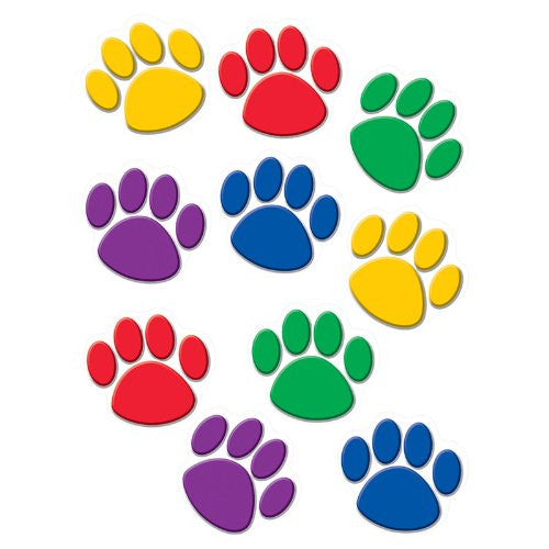 COLORFUL PAW PRINTS ACCENTS
