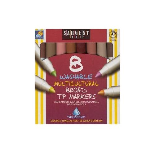 MARKERS MULTICULTURAL 8-COLORS WASHABLE