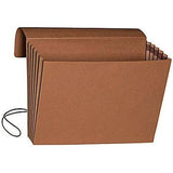 EXPANDING FILE FOLDER W/ELASTIC RED LEGAL 5-1/4"