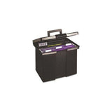 FILE BOX BLACK LARGE W/HANDLE
