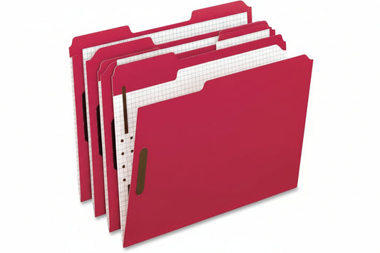 Folder | Letter | Red | 2 Fastener | Box 50F