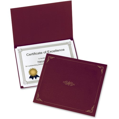 CERTIFICATE HOLDER BURGUNDY LETTER PQ.5