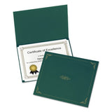 CERTIFICATE HOLDER GREEN LETTER PQ.5