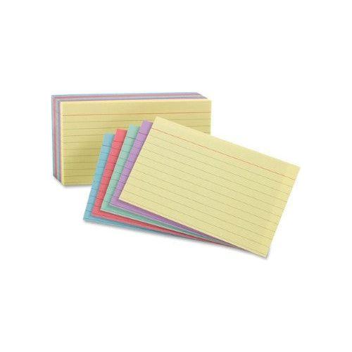 INDEX CARD RULED RAINBOW 5" X 8" PQ.100