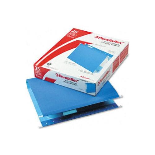 REINFORCED HANGING FOLDERS 2" BLUE LETTER BOX/25