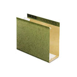 REINFORCED HANGING FOLDERS 4" GREEN LETTER BOX/25