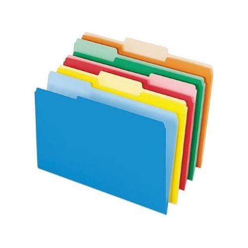 FOLDER INTERIOR LEGAL ASSORTED COLORS BOX/100