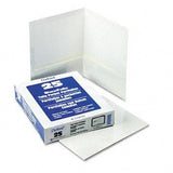 LAMINATED TWIN POCKET FOLDERS WHITE BOX/25
