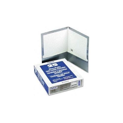 LAMINATED TWIN POCKET FOLDERS GRAY BOX/25