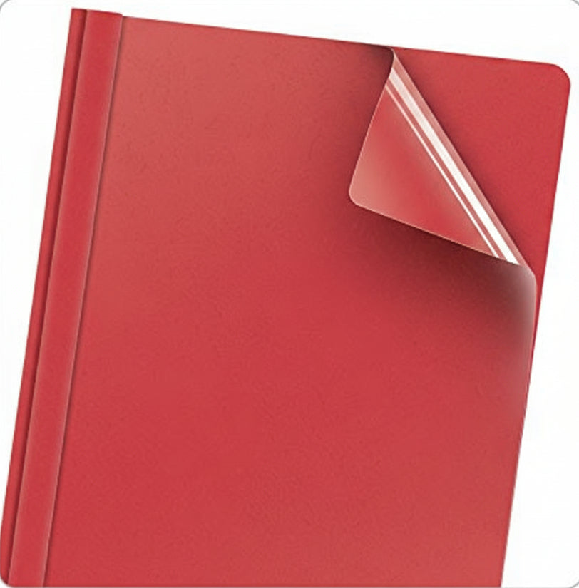 Clear Front Report Covers | Letter | Red | Box/25