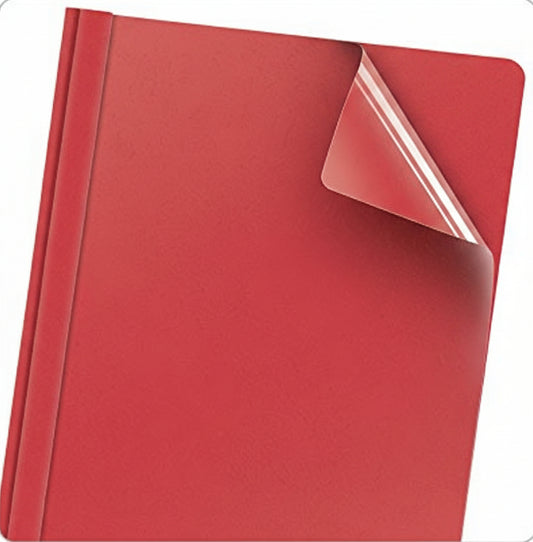 Clear Front Report Covers | Letter | Red | Box/25