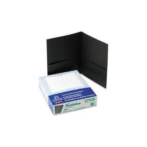 TWIN-POCKET PORTFOLIO PAPER BLACK BOX/25