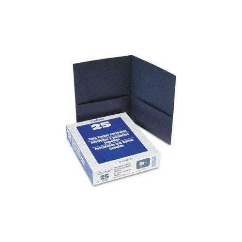 TWIN-POCKET PORTFOLIO PAPER DARK BLUE BOX/25