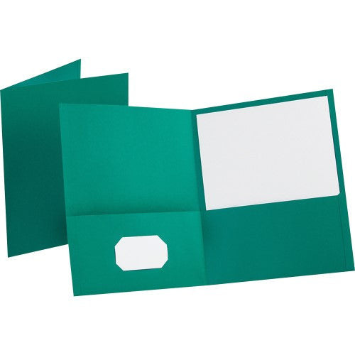 TWIN-POCKET PORTFOLIO PAPER TEAL BOX/25