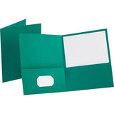 TWIN-POCKET PORTFOLIO PAPER TEAL BOX/25