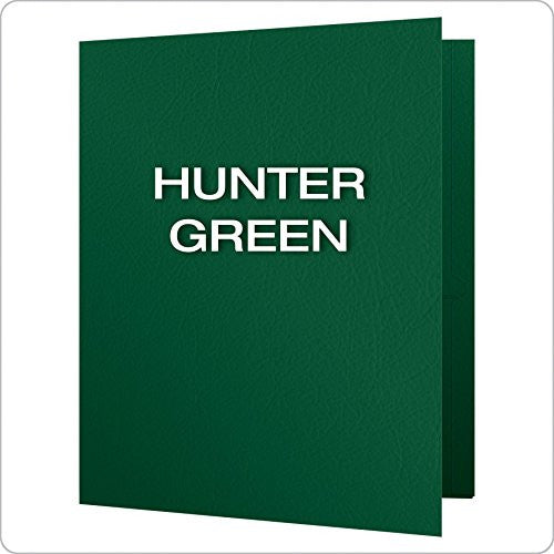 TWIN-POCKET PORTFOLIO PAPER HUNTER GREEN BOX/25