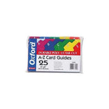 POLY INDEX CARD GUIDE SET 5" X 8" ASST COLORS A-Z