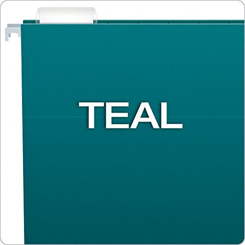 HANGING FOLDER LETTER TEAL BOX/25