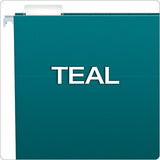 HANGING FOLDER LETTER TEAL BOX/25