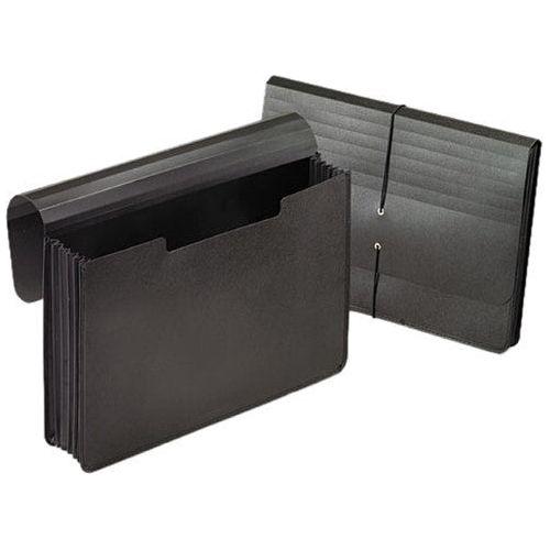 EXPANDING FILE LEGAL W/ELASTIC 5-1/4" BLACK