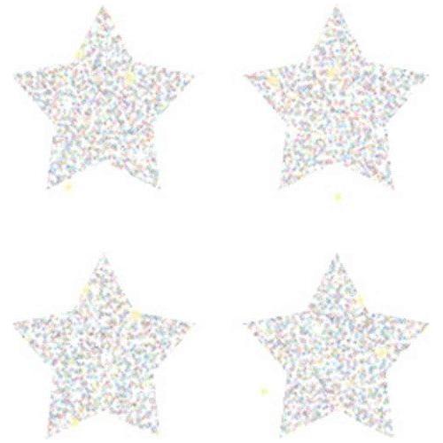 STARS SILVER CHART SEALS 440 PCS