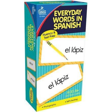 EVERYDAY WORDS SPANISH FLASH CARDS 104 CARDS