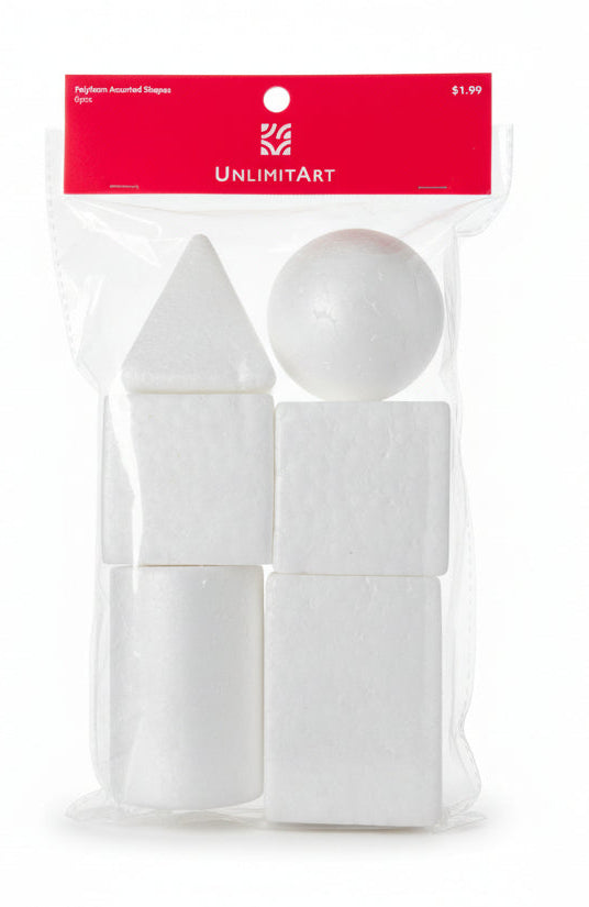 Polyfoam Assorted Shapes | 6 pcs