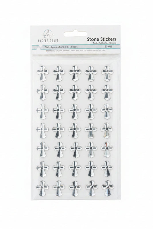 CROSS STONE STICKER 35PC