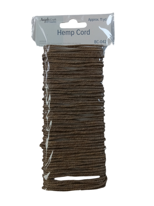 COLOR HEMP CORD 10M, TOFFEE THICK CORD