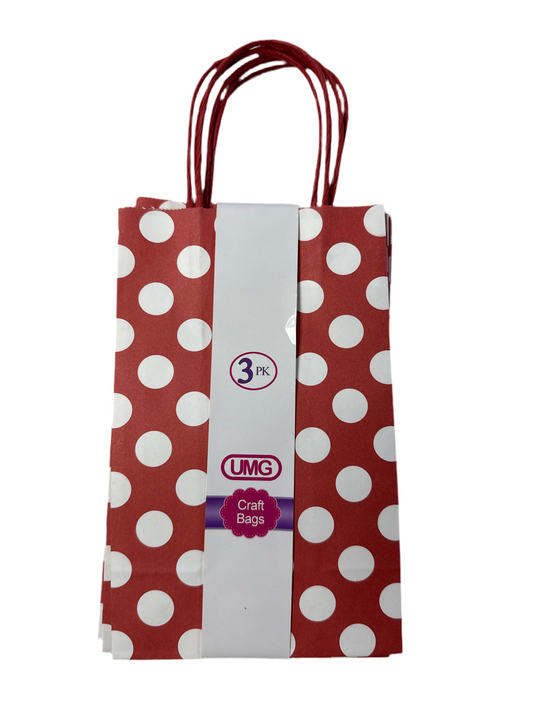 CRAFT BAG INV POLKA MAROON SM 3PC