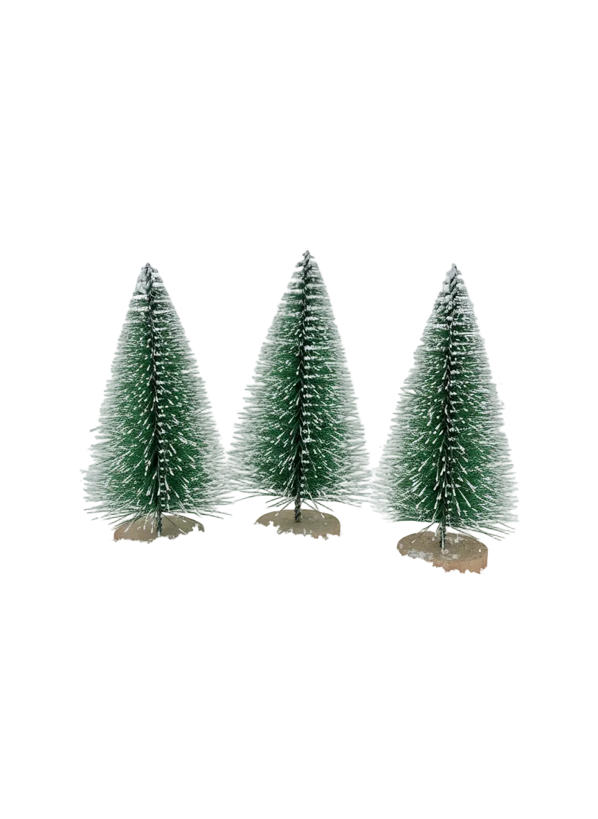 Christmas Tree W/ Snow 10cm 3pc - JA Riollano