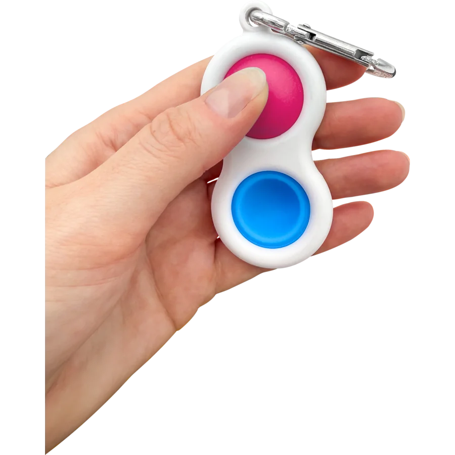 Fidget Popper Keychain - Blue/Pink