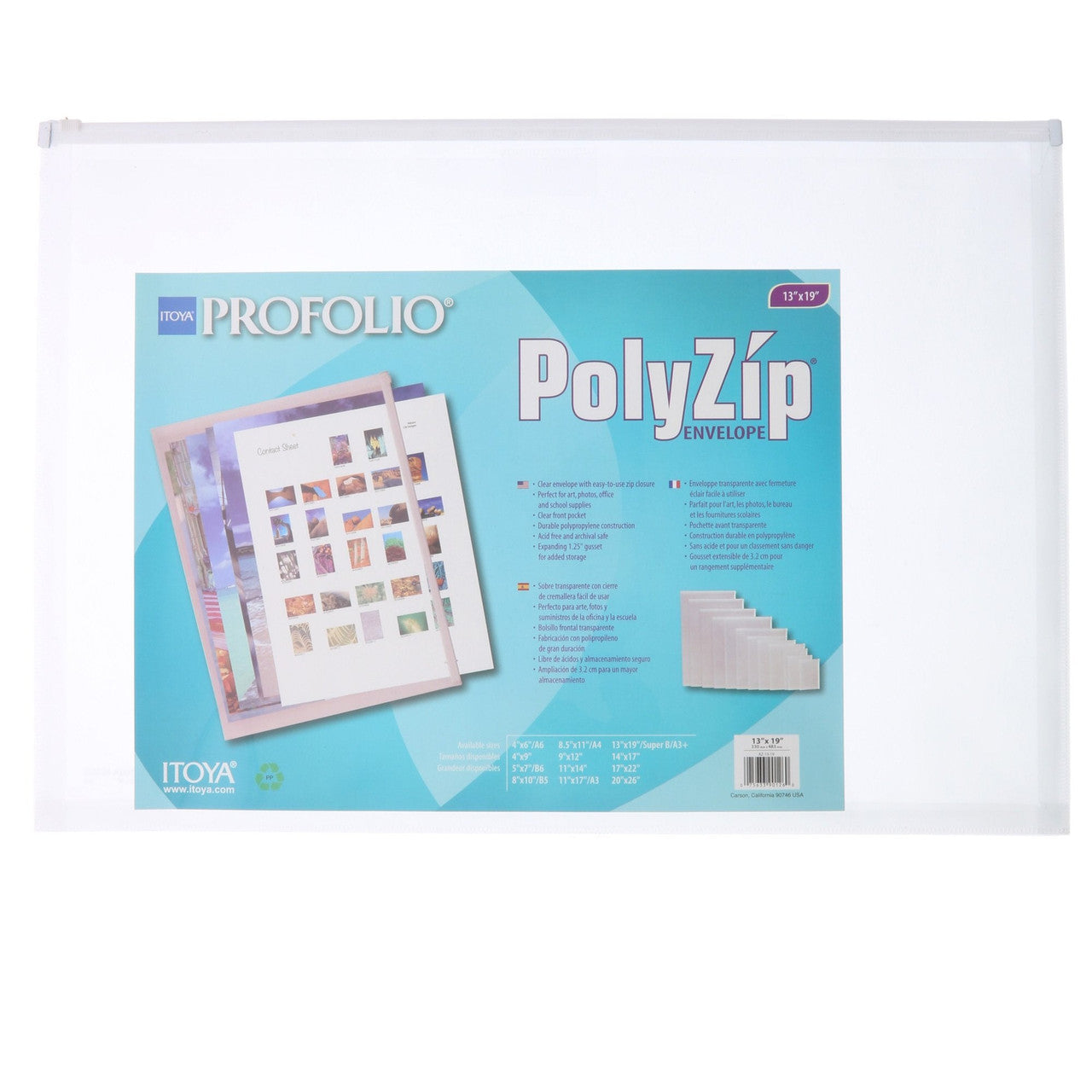 POLYZIP ART & PHOTO ENVELOPE 13" X 19"