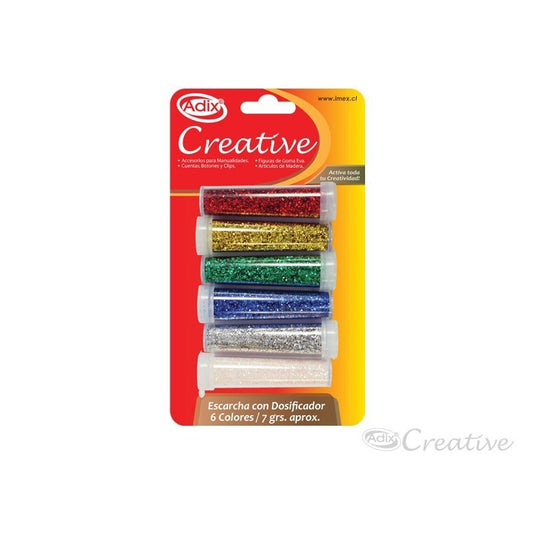 ESCARCHA COLORES SURTIDOS 6 PCS