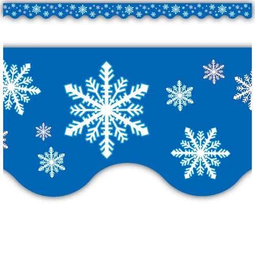 SNOWFLAKES SCALLOPED BORDER TRIM