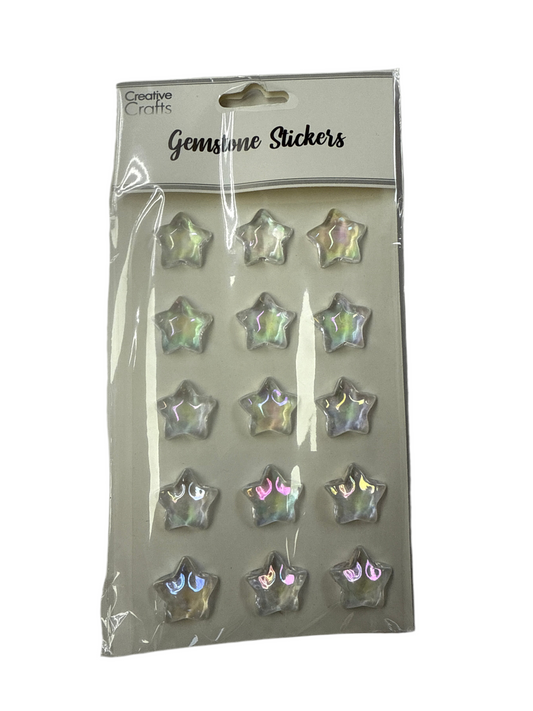 GEM STICKERS STAR IRIDESCENT
