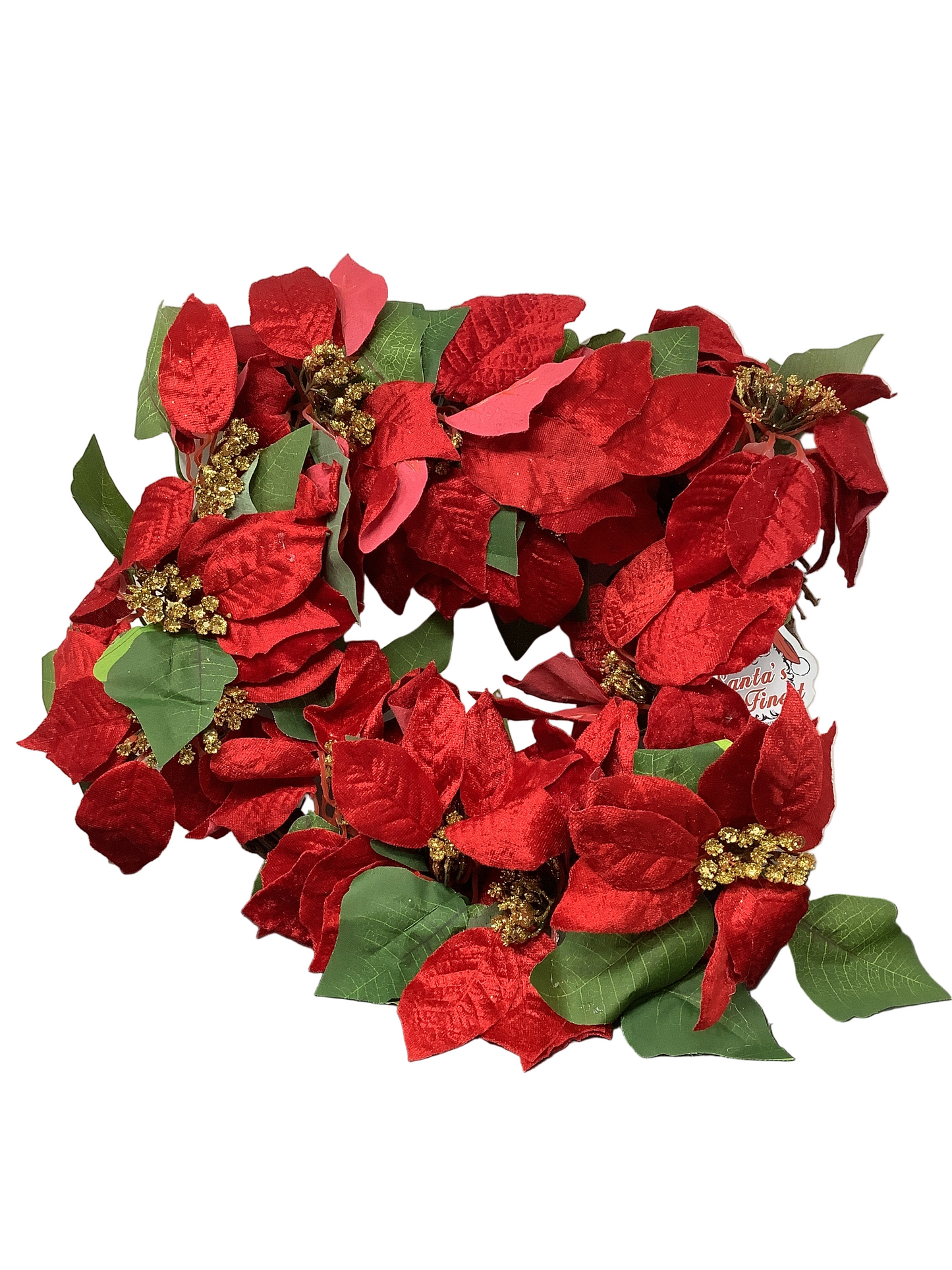 POINSETTIA WREATH 11FL 45CM