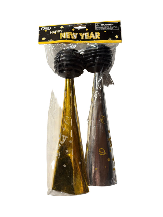 HORN ACCORDION2-PK BLK&GLD