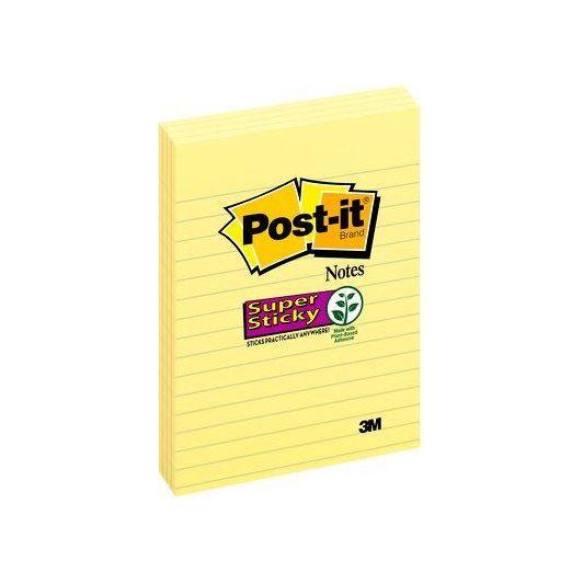 POST-IT SUPER STICKY YELLOW 4" X 6" PQ.4