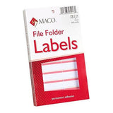 FILE FOLDER LABELS CORAL 9/16" X 3-7/16" 248 PC