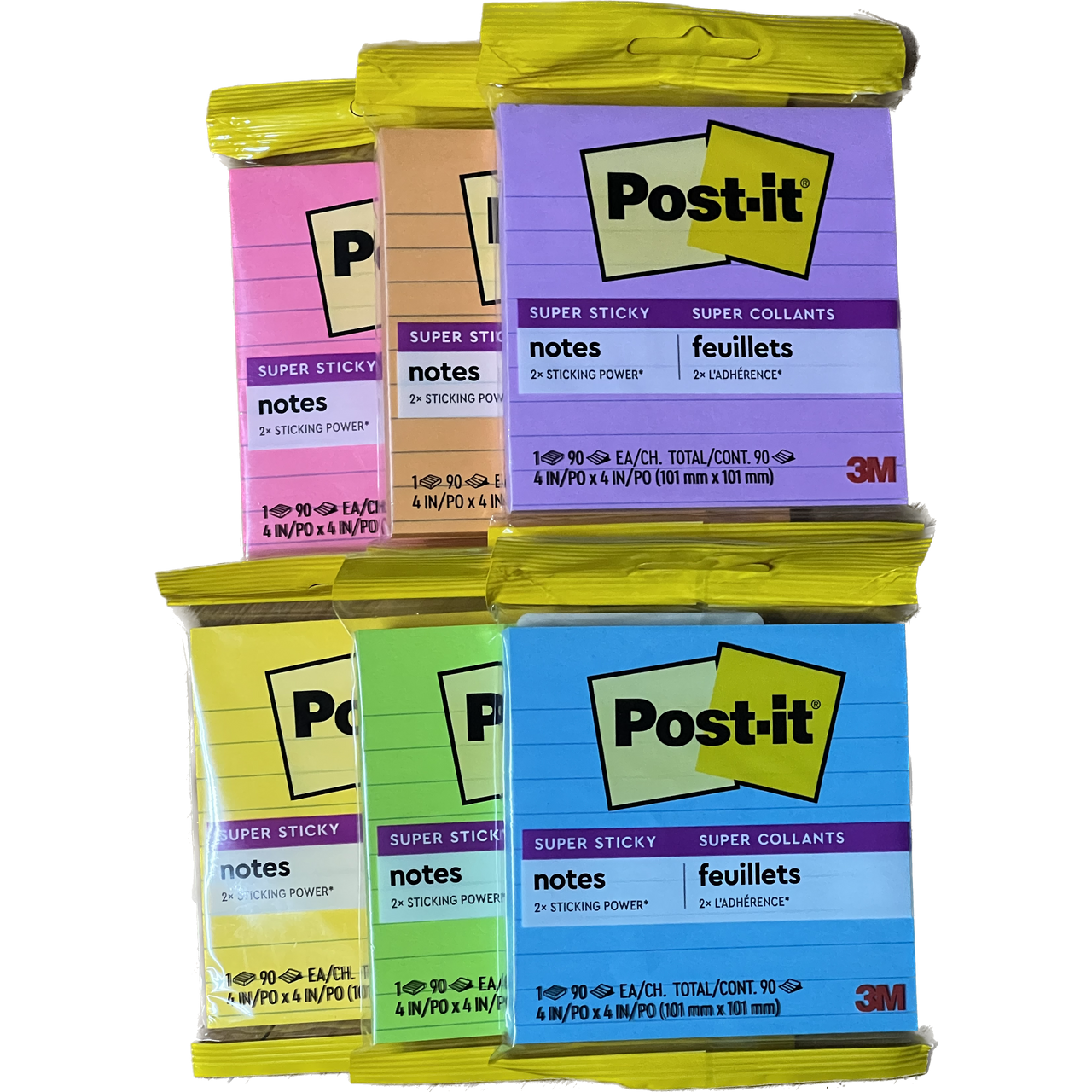 M3 POST IT NOTE 4X4 SUPER STICKY 4490-SSMX