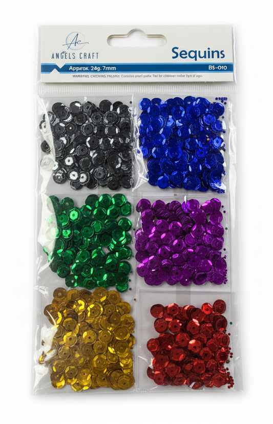 Sequins | Assorted Colors | 6 pouch