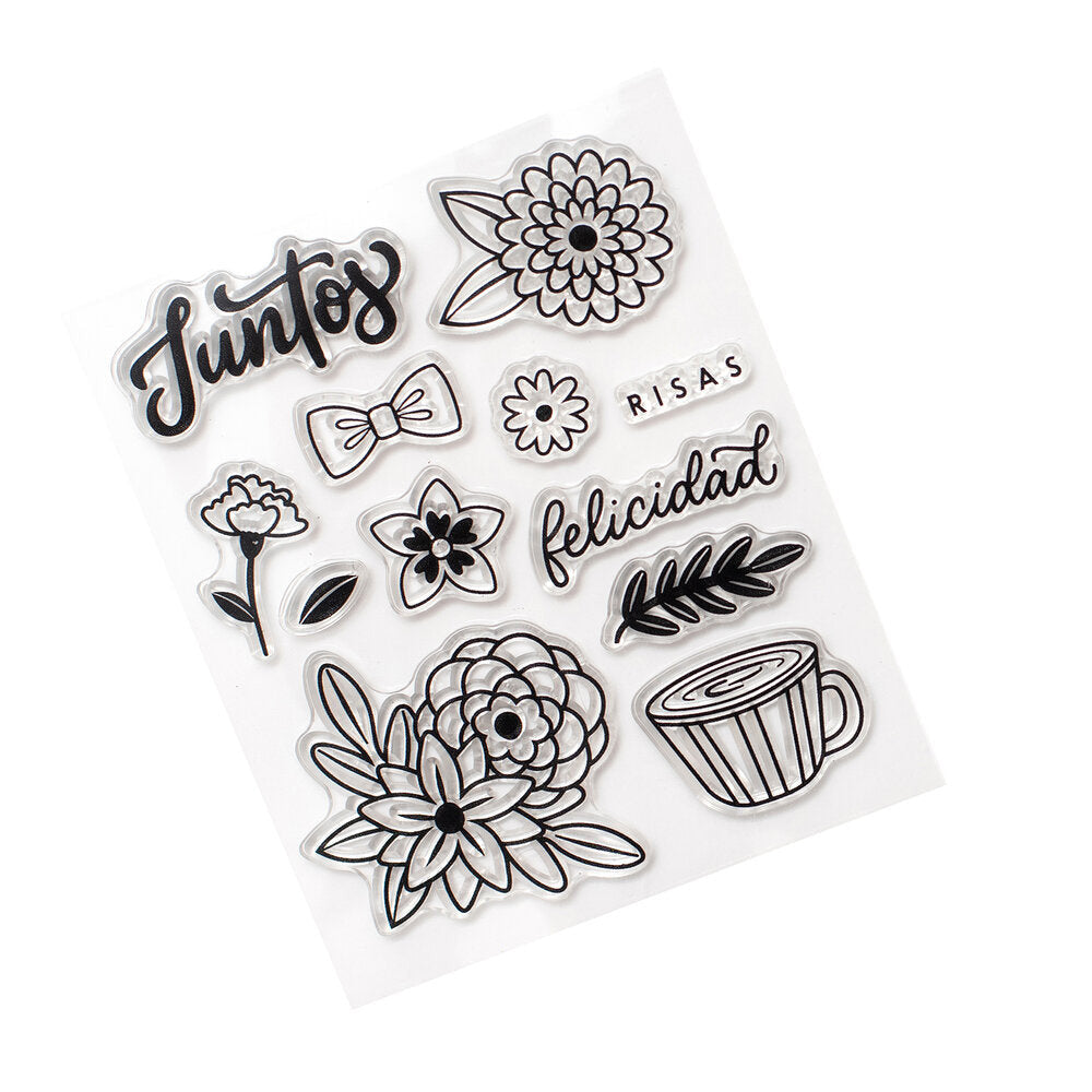 BUEOS DIAS ACRYLIC STAMP 12PCS