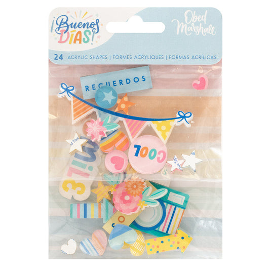 BUENOS DIAS ACRYLIC SHAPES 24 PCS