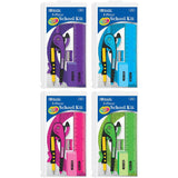 SCHOOL KIT W/ ZIPPER POUCH 5 PC