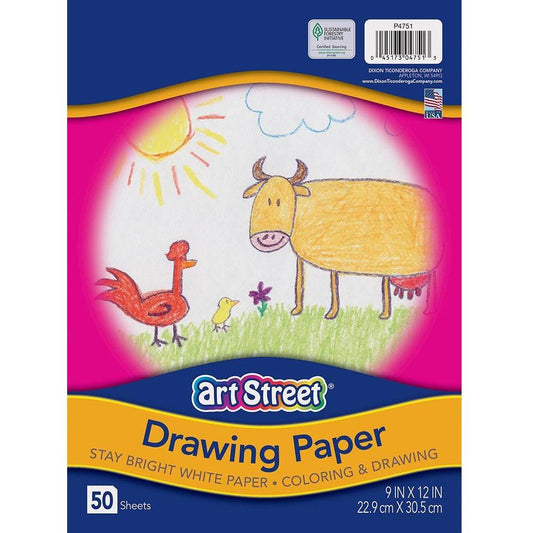 DRAWING PAPER WHITE 9" X 12" 50 SHEET