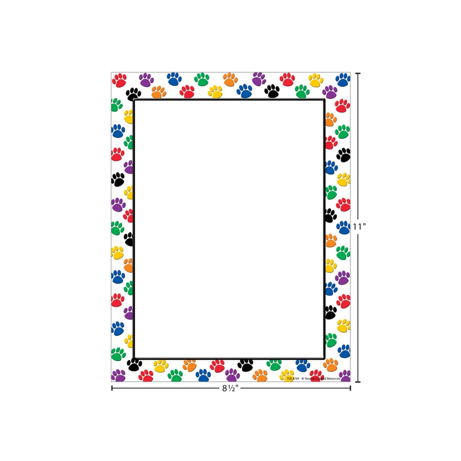 Colorful Paw Prints Computer Paper – imagen 3 - JA Riollano