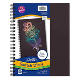 SKETCH DIARY BLACK 11" X 8.5" 50 SHEET