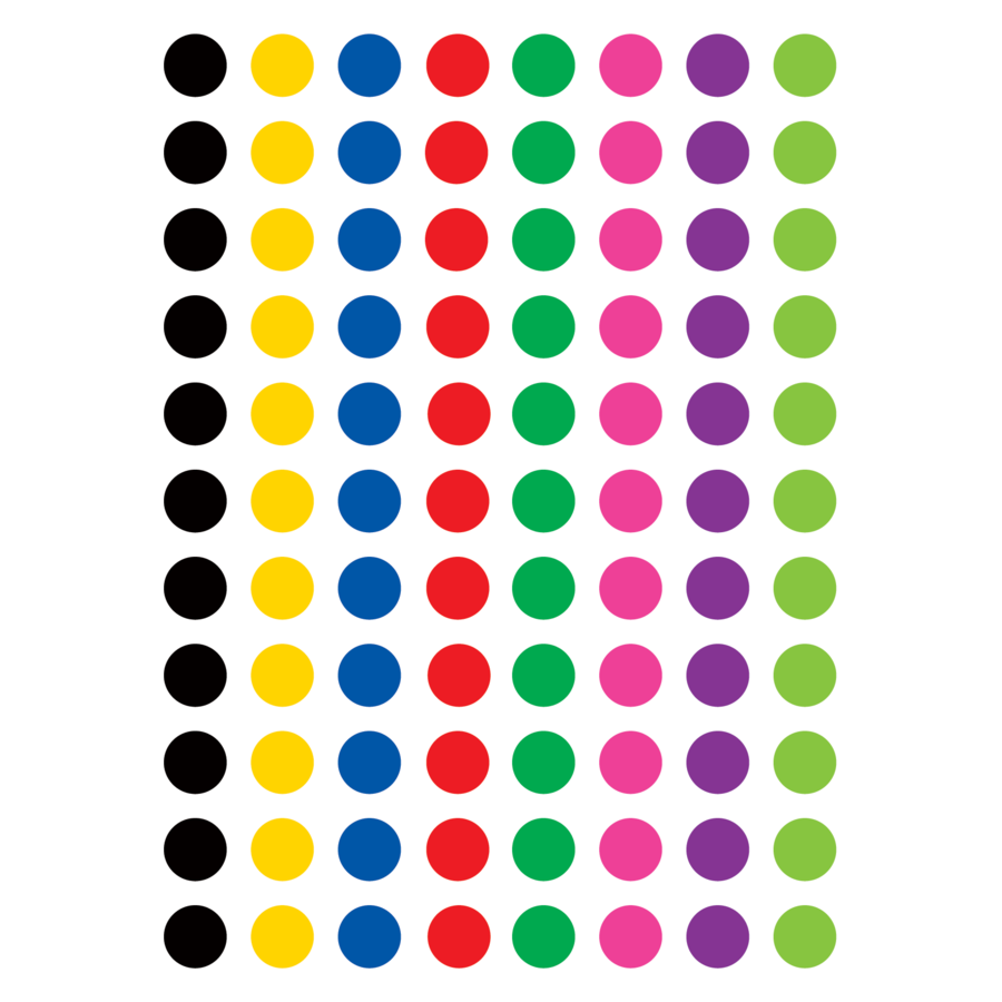 COLORFUL CIRCLES MINI STICKERS 528PK